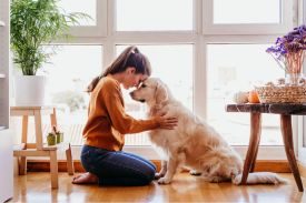 Cuddling With Dog