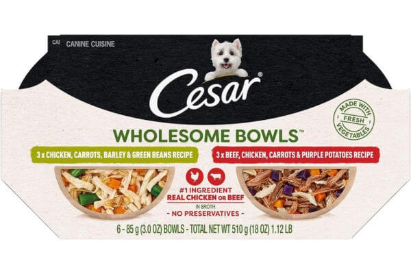 CESAR WHOLESOME BOWLS Adult Soft Wet Dog Food